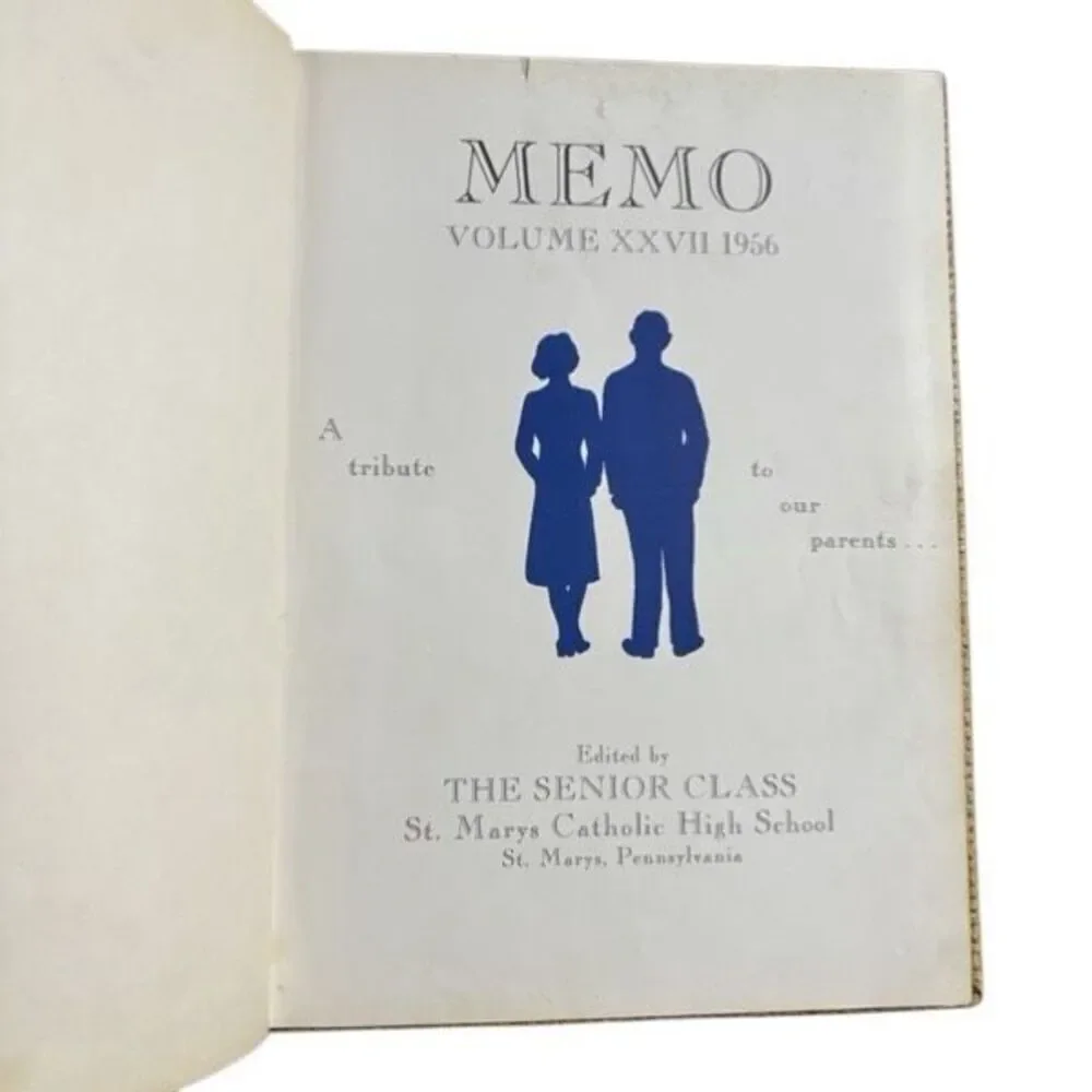 St. Marys Catholic High School 1956 Memo Yearbook St. Marys Pennsylvania